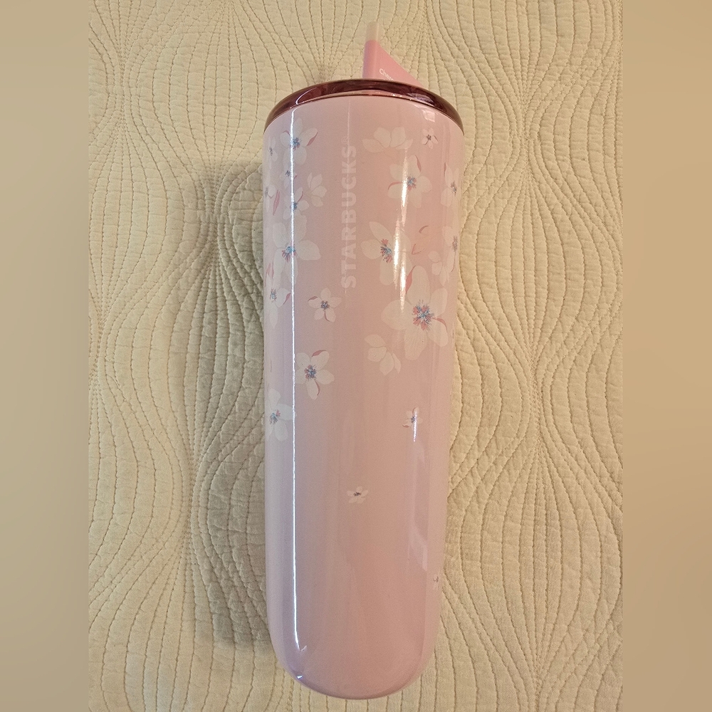 NWT Starbucks 2026 LATAM Sakura /  Cherry Blossom Sip Or Straw S/S Tumbler